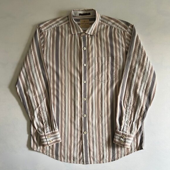 Tommy Bahama Men's Striped Button Down Long Sleeve Shirt Size Large - Picture 1 of 8